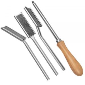 Equine Dental Float 4 Piece Set Combination Float with a Straight, Up & Down Angled Heads