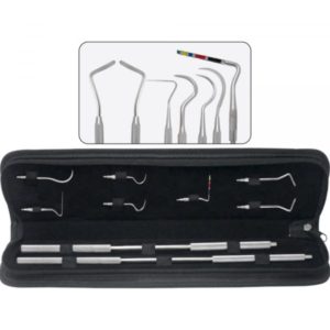 Multi-Points Periodontal 9 Piece Kit with Zipper Case