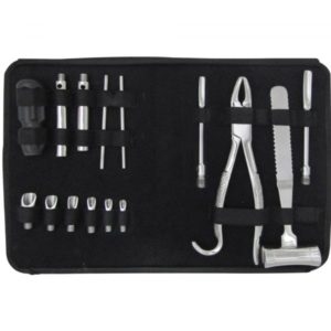 Complete Burgess Wolf Tooth Elevator 15 Piece Kit with Zipper Pouch
