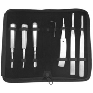 Incisors Extraction Elevator 7 Piece Kit with Zipper Case